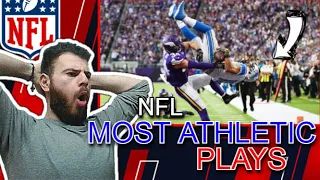 SOCCER FAN Reacts To NFL ATHLETIC PLAYS !