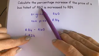 Maths Grade 7   Calculating percentage increase and decrease