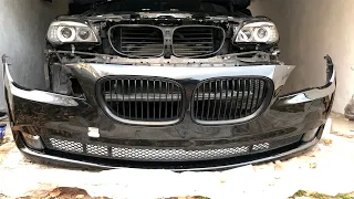 Как снять передний бампер и фару BMW F02