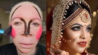 Unbelievable 🔥😱 Indian Bridal Makeup Transformation 👆😳 Cirurgia Plástica 💉💉