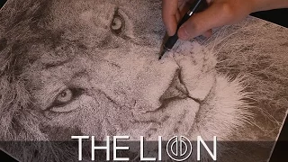 LION DRAWING TIME-LAPSE - 154 HOURS - REALISTIC PENCIL DRAWING