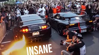 Mazda RX7 vs Toyota SUPRA INSANE 2 step competition!