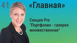 41. Секция Elementor Pro "Портфолио - галерея множественная" для страницы "Главная" сайта WordPress.