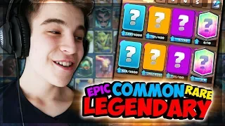 COMMON RARE EPIC LEGENDARY CHALLENGE! 😂 | Clash Royale CZ/SK | Ogy