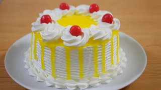 Eggless Pineapple Cake | Pineapple Pastry Cake | Pineapple Cake