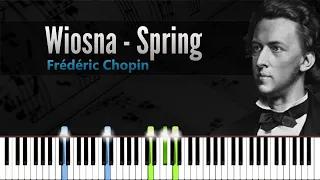 Wiosna "Spring", Op. 74, No. 2 - Frédéric Chopin | Piano Tutorial | Synthesia | How to play