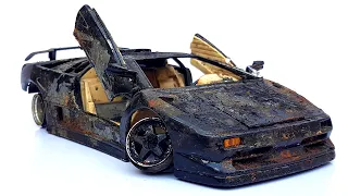 Restoration an abandoned Lamborghini Diablo 1:18 Model Car