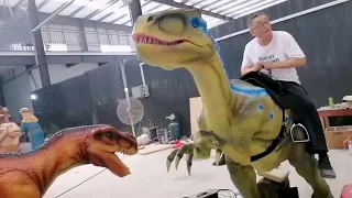 Animatronic Velociraptor Montable Fijado al Suelo