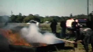 Cape Fire Departments Conducting Live Fire Training in Falmouth, 1957