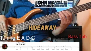 John Mayall & the Bluesbreakers - Hideaway (Cover Bass+tab)(Play Along)