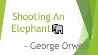 Shooting An Elephant by George Orwell In Tamil