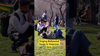 Singing Indian Songs to American Girls 🙉 #bollywood #indian #singinginpublic #nyc #bollywoodsongs
