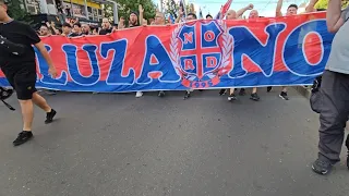 CORTEO PELUZA NORD la meciul STEAUA(FCSB)1-0 CFR pe Ghencea