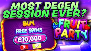 Crazy Session on Fruit Party Slot