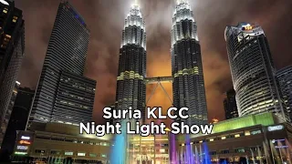 Suria KLCC Night View Fountain Light Show - Petronas Twin Towers - Kuala Lumpur