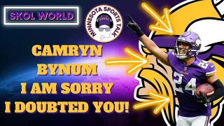 I am Sorry Camryn Bynum!!! I don't know what I was thinking! | Minnesota Vikings