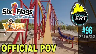 Wonder Woman Flight of Courage Official POV | SIX FLAGS MAGIC MOUNTAIN | 7/14/22
