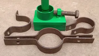 Very Few People Know How To Make A Simple DIY Metal Plate iron Bending / Crezy Pipe ClampMaking Tool