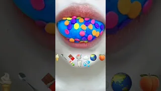 ASMR Eating Yummy Emoji !🍦🥄🍫🍧☁️🌏🍑🍡🥛💦||Cr by :@closerfood ||Don't forget to subs and like😷❕