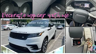 DECORATE MY CAR WITH ME |2024 RANGE ROVER VELAR DYNAMIC SE #cardecor #rangerover#rangerovervelar