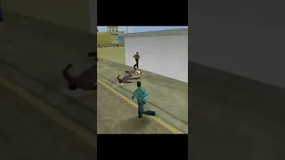 cop Vs 2 Npcs epic moment in gta vice city #shorts