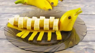 How to originally cut AND SERVE A BANANA DOLPHINS!!!!!