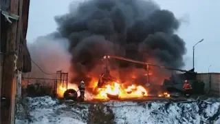 Пожар в полнеба и адский дым под Екатеринбургом