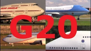 All PRESIDENTIAL & GOVERNMENT Planes during G20 Summit 2017!