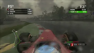 F1 2011-FERNANDO ALONSO/FERRARI/ITALIA GP/GAMEPLAY PS3