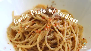 Garlic Pasta w/ Sardines Spaghetti | #BadetCooks