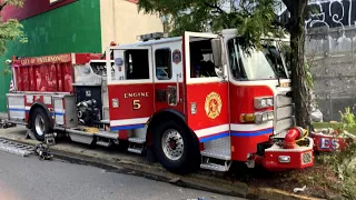 2 Fire Trucks Collide While Rushing to Fire