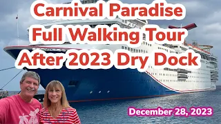 Carnival Paradise Full Walking Tour After 2023 Dry Dock