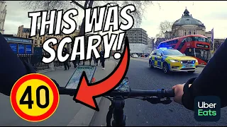 DELIVERING FOOD IN 40 KPH WINDS! UberEats Rider In London (Danger Warning)