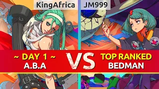GGST ▰ KingAfrica4 (DAY 1 A.B.A) vs JM999 (TOP Ranked Bedman). High Level Gameplay