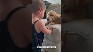 Baby Kisses Puppy!