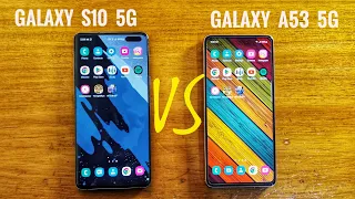 Samsung galaxy s10 5g vs Samsung galaxy a53 5g | speed test and full comparison.