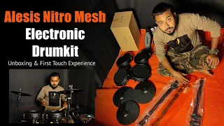 Alesis Nitro Mesh | Electronic Drum Kit | Unboxing & First Touch Experience | The Lazy Drummer