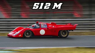 Ferrari 512 M | Incredible V12 sound on slippery Zolder 2023