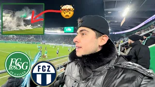 Pyro-Show und Spiel Unterbrechung 😳🧨 | FC ST.GALLEN vs FC ZÜRICH | Stadionvlog