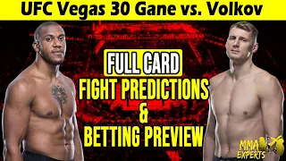 UFC Vegas 30 Gane vs. Volkov Full Card Predictions & Betting Preview