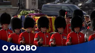 Caixão da Rainha Elizabeth II deixa o Palácio de Buckingham