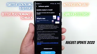 Galaxy S22 Ultra August Update -  Nothing but Security Patches