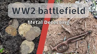 AMAZING finds on a WW2 battlefield. Metal detecting in the forest