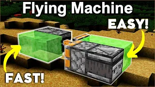 How to Make a FLYING MACHINE in Minecraft Bedrock/Java 1.20! (Easy Minecraft 1.20 Redstone Tutorial)