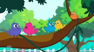Five Little Birds | Birds Song | Nursery Rhymes Songs For Kids | Baby Song