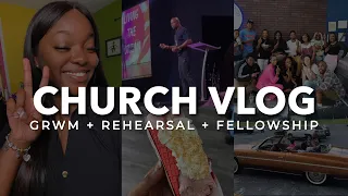 CHURCH VLOG | GRWM + REHEARSAL + FELLOWSHIP | Dominique Imani