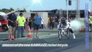 Test run of the new KAMIKAZE rocket bicycle LANAS june 2012.mp4