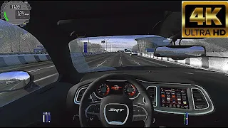 Dodge Challenger | City Car Driving | Snow Drive | (Steering Wheel Gameplay) 4K