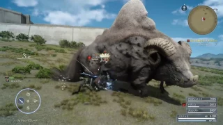 【FFXV】サブクエ 『飢える獣はエサを求める』 LV.47 アスピドケロン討伐 & 車修理クエ『悩める運転手』 #ff15