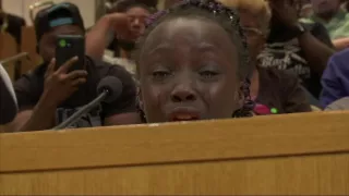 NC Girl Brings Mtg to Tears Over Police Shooting